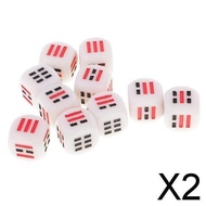 [Hellery1] 2-4pack 10 Pieces 6-sided D6 Astrology Dice for Trigrams Toys