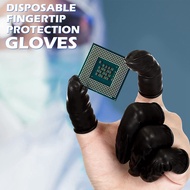 800 Pcs Disposable Latex Finger Cots Protective Fingertips Gloves Spare Parts Accessories Black Anti
