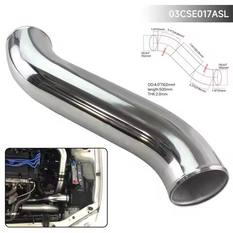 89-102mm /3.5-4.0" inch Z / S Shape Aluminum Intercooler Intake Pipe Piping Tube hose Thickness:2mm 