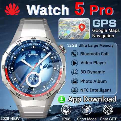 Global Version DT5 Pro GPS Google Maps Navigation Smart Watch 32GB Big MemoryMusic/Video Player Chat