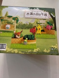 全新未拆 端盒 Pokemon centre 寵物小精靈 比卡超 盲盒 寶可夢花園 RE-MENT 灑落陽光的午後～ Pokémon Garden 木漏れ日の午後 木漏日之午後 一套 六盒 全套 櫻花