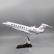 1: 50 Gulfstream G650 Voice Control LED Light with Wheels Airplane Model Gulfstream G650 Prototype C