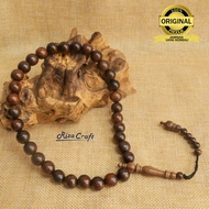 Tasbih Kayu Gaharu Kalimantan Wangi Asli Super King 33 Butir motif Zebra Kualitas Terbaik