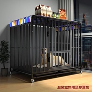 ST&amp;💘Shell Decorations Dog Cage Medium Large Dog with Toilet Separation Pet Dog Cage Dog Cage Indoor Fence Border Collie