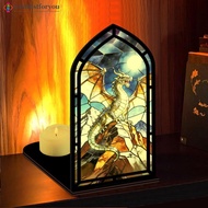 Wishlistforyou Multicolor Acrylic Book Nook Candle Holder Gothic Arch Design Multi Pattern Bookshelf