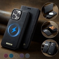 Luxury 2-In-1 Magsafe Detachable Flip Wallet Leather Casing IPhone 17 17Pro 17Air 17ProMax 16 Pro Ma