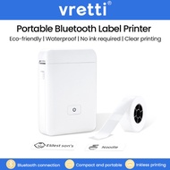 Vretti HP2 Label Printer, Inkless Thermal Bluetooth Wireless Portable Label Printer