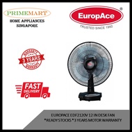 EUROPACE EDF2120V 12 IN DESK FAN * READY STOCKS * 3 YEARS MOTOR WARRANTY