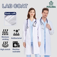 Lab Coat Unisex White Coat Doctor Uniform Student Lab oratory XXS-XXXL Long / Short All Size