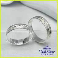 ◨ ❡ ◧ Unisilver 925 Sterling Silver Wedding Band Ring (WR151-1001)