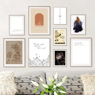 ACOMAF SJM Bookish Quote Canvas Painting To The Stars Who Listen Print ACOTAR Series Night Court Pos