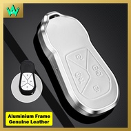 XPENG G6 Key Cover TPU Aluminium Alloy Genuine Leather Chrome Key Case Holder G6