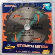 Lưỡi cắt gỗ Shanker 185mm 24 răng cưa gỗ cắt đá nước. Lưỡi cưa gỗ 185mm-24 răng gắn máy cắt gỗ đĩa c