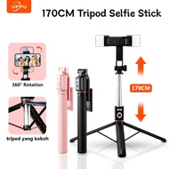 HP UPPU 170CM Selfie Stick Tripod Bluetooth Selfie Stick with Bluetooth Remote Control Portable Mini