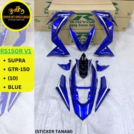 (STICKER TANAM/AIRBRUSH) RAPIDO COVER SET RS150R V1 SUPRA GTR-150 (10) BLUE