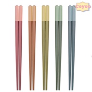 CEYOU 5 Pairs Chopsticks Reusable, 9.5 Inch/24cm Multicolor Chopsticks, Easy To Use Non-Slip Plastic