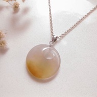 簡潔設計 玉墜 迴旋 黃玉髓/簡單好搭配雙面可配戴/