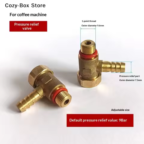 [ZY]1Pc Coffee Machine OPV Kit Part Small Safety Valve Steam Generator G1/8' 9Bar Safety Valve Coffe