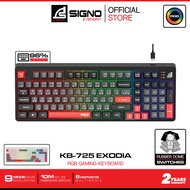(คีย์บอร์ด เกมมิ่ง) SIGNO E-Sport RGB Gaming Keyboard EXODIA รุ่น KB-725 White