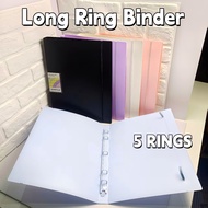 Long Ring Binder Folder 5 Holes Arch File With Strap Thicken PP File Folder Document Organizer