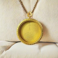Thai Holy Object S Steel cover/Casing Titanium Steel Waterproof Amulet Case, Round Pendant, Thangka,