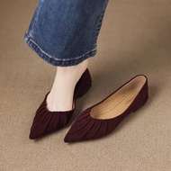 G Great-looking Pointed Toe Flat Shoes Women's One-Pedal 25 Autumn Not Tired French Shallow Mouth Pl