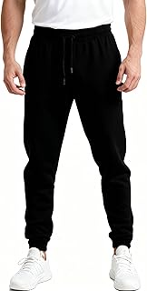 Men’s Active Athletic Sweatpants Drawstring Fleece Lined Cuffed Jogger Workout Bodybuilding Track Pa