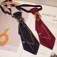 ABEBONGOTF Bow Tie, Adjustable Rhinestone Chain Necktie,  Metal Chain Vintage Womens Tie School