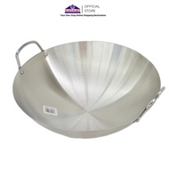 38 CM Large Cauldron Stainless Wok With Stainless Handle/Katel Stainless Steel Frying Pan Non-Stick 