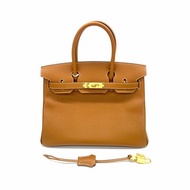 Hermès 金棕 Birkin30 內縫 epsom A刻 手提包