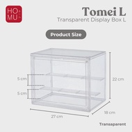 HOMU TOMEI Transparent Storage Display Box L Transparent Acrylic Action Figure Stand 2 Susun Tingkat