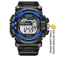 fitbit~g shock~ Jam Budak / Coobos Kids Sports Watches / Digital Waterproof Watch / Water Resistant Kids Watch / Jam Tan