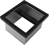 Espresso Coffee Ground Knock Box Chute, 7.3 X 6.7inch Stainless Steel Open Bottom Knock Box Chute, B