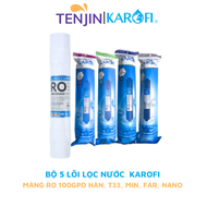 Trọn bộ 8 lõi lọc nước Karofi (123 RO100HR 5678) dùng cho máy lọc nước Karofi model O-H128 - Hàng c
