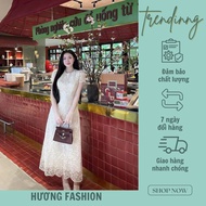 Huong Fashion long floral lace dress