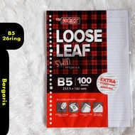 B5 26ring - lined binder refill loose leaf paper file filler