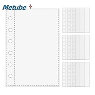 METUBE Card Protector Sleeves, A7 6-Ring A7 Binder Pages,  Inner Page Card Binder