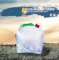 Outdoor Car Camping 20L Folding Bucket PVC Water Bottle Drinking Bag 現貨戶外折疊水袋折疊節省空間露營20L水桶透明塑料袋PVC水壺