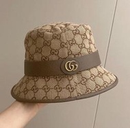 （法國代購）Gucci 帆布漁夫帽 S/M/L 咖啡老花