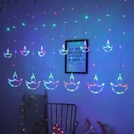 2024 Deepavali Light Decoration Light Diwali Curtain Light Diwali Celebration Led Colorful Warm Whit