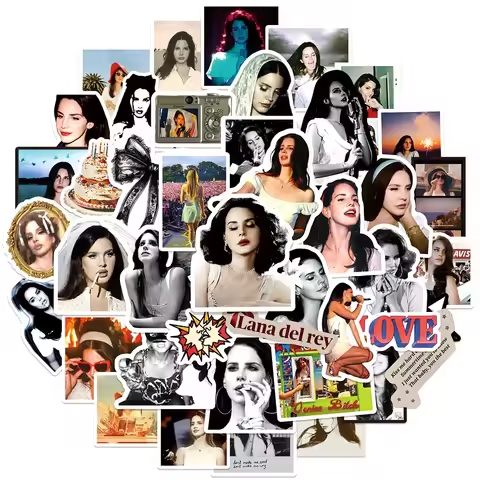 50Pcs Lana stickers, Lana Del Rey stickers, singer DIY decorative stickers, water cup stickers