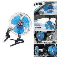 Collab 8 inches Premium Portable Car fan / kipas kereta kepit & kipas lori DC 12V / 24V kipas mini f