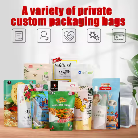 Custom Kraft Paper Aluminum Foil Portable Kraft Paper Bag Tea Bag Coffee Bag Candy Gift Bag Luxury F