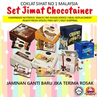 (Clearance Sale)CHOCOTAINER SET JIMAT Coklat Diet Energy Viral Hazelnut | Healthy Snack | Energy Bar