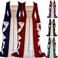 Vintage Women Spot Medieval Dress Cosplay Maxi Dress Renaissance Floor Max Dress Victorian Renaissance Gothic Dress