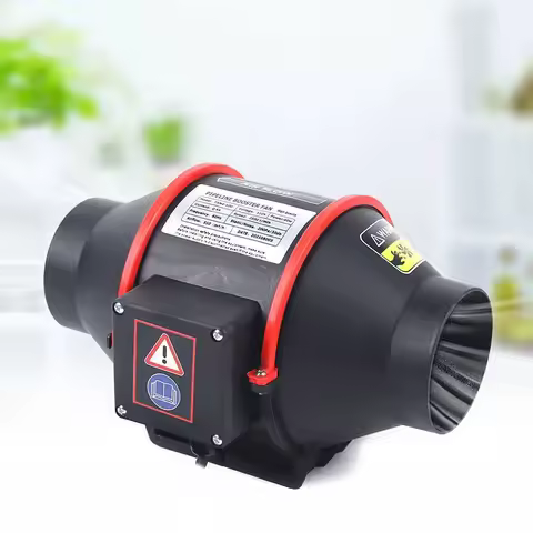 Silent Exhaust Inline Duct Fan - 4" 310 CFM Ventilation Blower for Air Circulation