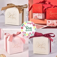 [10 pieces ] Square Wedding Gift Box Door Gift Kahwin Box Chocolate Biscuit Packaging Box 结婚满月礼物礼盒