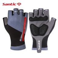 Santic Cycling Gloves Men Breathable Non-slip Road Bicycle Bike Half Finger Gloves