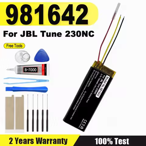 3.7V 981642 750mAh Lithium Battery for JBL Tune 230NC 230 NC TUNE230NC TWS Wireless Bluetooth Earpho