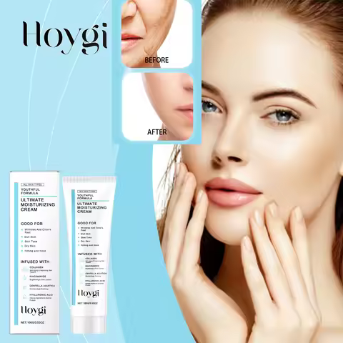 Hoygi Centella Asiatica Cica Cream Hydrating Soothing Daily Moisturizer for Sensitive Skin Brighteni